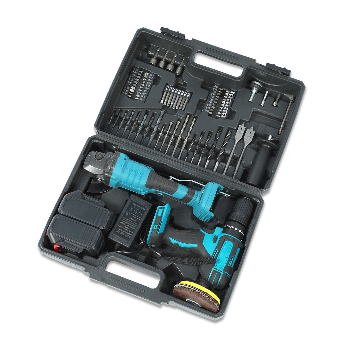 Lithium Battery Angle Grinder Drill Kit-Colewell Tools